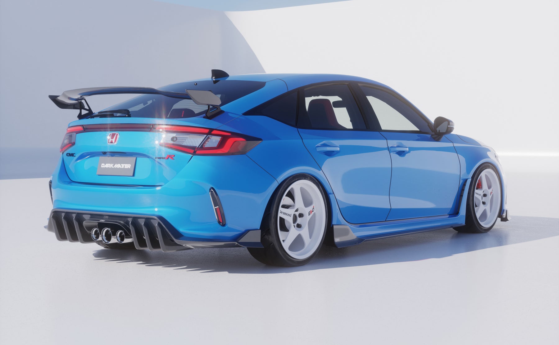 CIVIC TYPE-R FL5 DRY CARBON REAR DIFFUSER – DARK MATTER CARBON