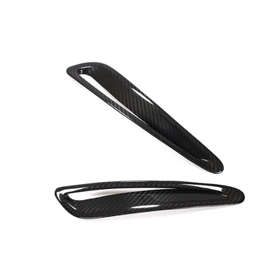 A90 SUPRA CARBON FIBER HOOD VENT SCOOP COVERS - DARK MATTER CARBON